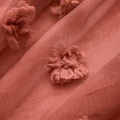 Voilage|EMINZA Voilage oeillets pompons (140 x 280 cm) Suzie Terracotta