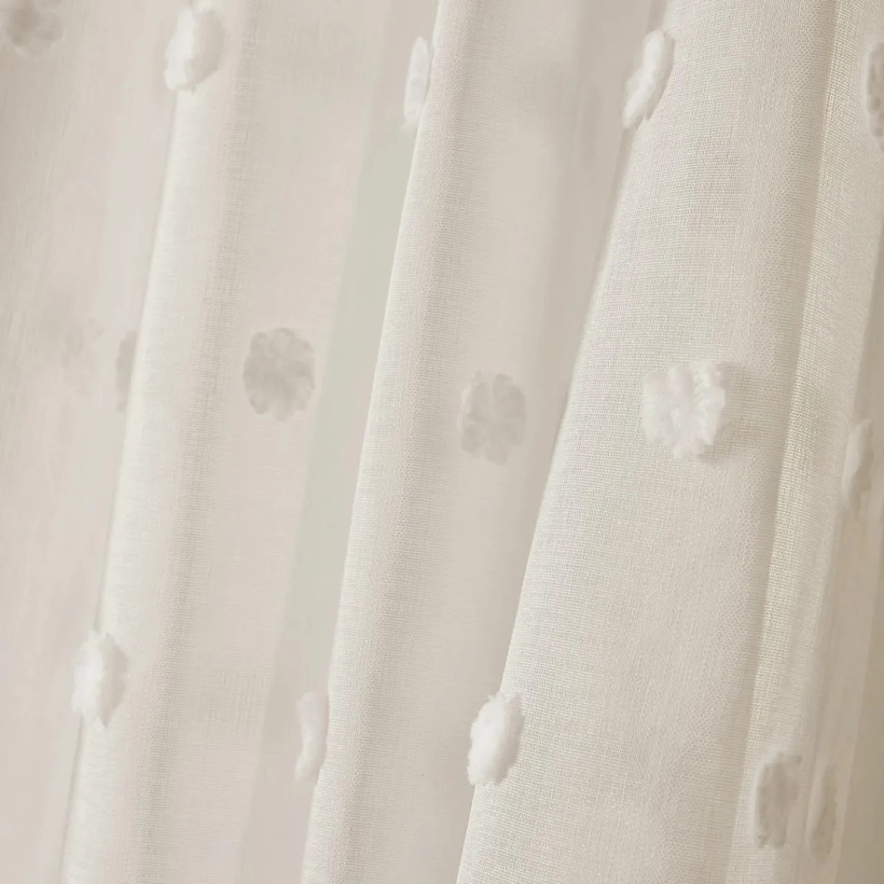 Voilage|EMINZA Voilage oeillets pompons (280 x 240 cm) Emie Beige